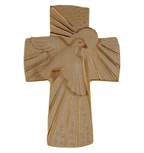 0101 - Friedenskreuz, Holz geschnitzt GOLDSTRICH