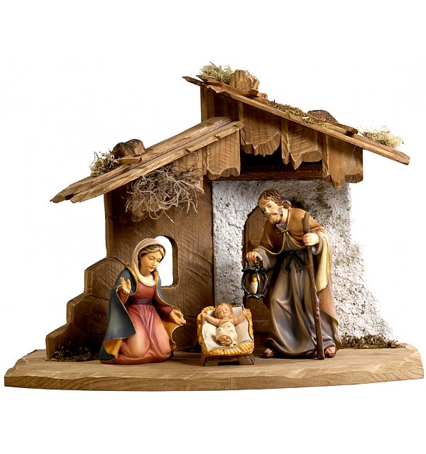 2780C - Stable with Holy Family Bethlehem COLOR