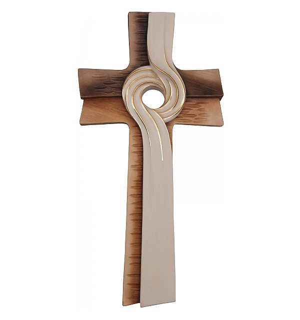 0088 - Meditation Cross, wood carved COLOR