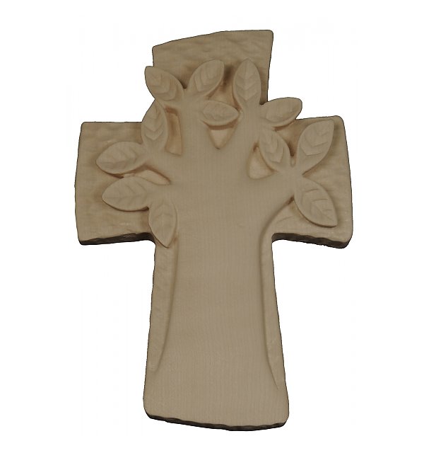 0100 - Tree of Life Cross carved in wood NATUR