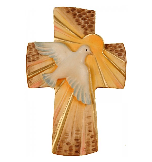 0101 - Peace Cross carved in wood AQUARELL