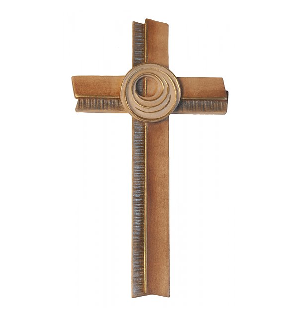 0150 - Creation Cross, wood carved AQUARELL