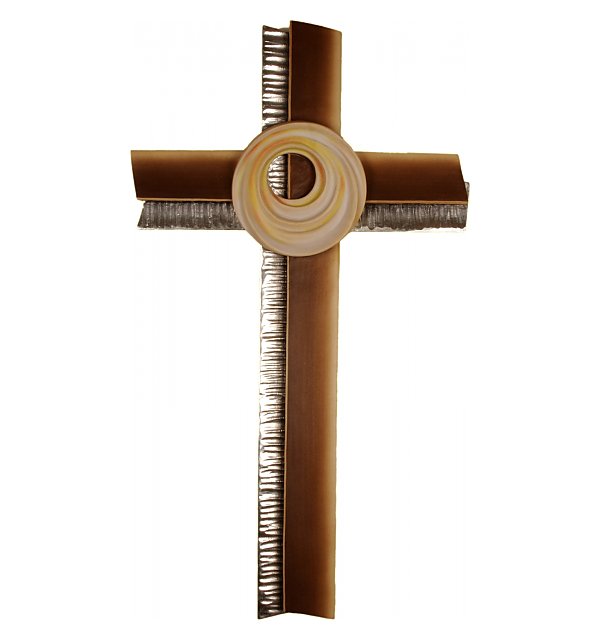 0150 - Creation Cross, wood carved COLOR