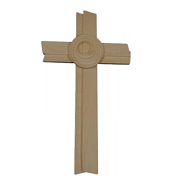 0150 - Creation Cross, wood carved NATUR