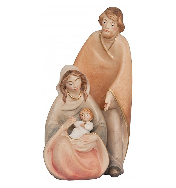 1550 - Sacred Family Protection modern statue wood AQUARELL