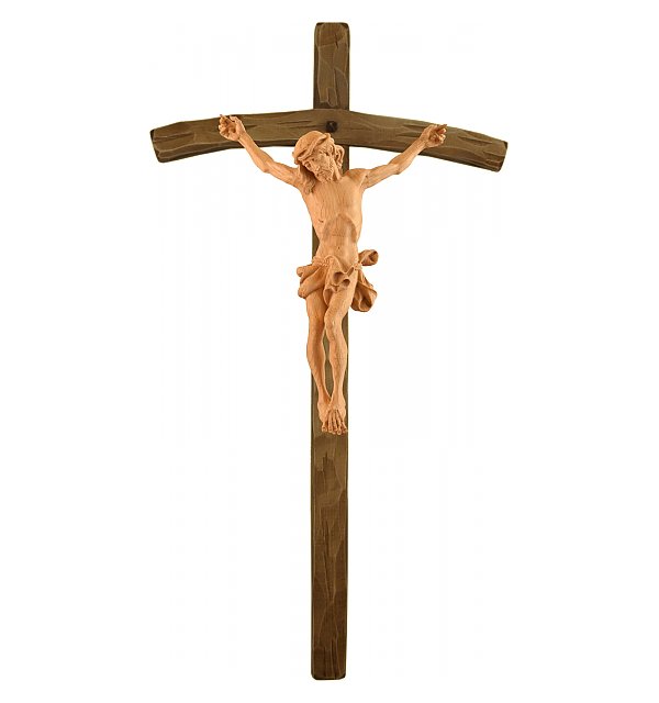 306LA - Crucifix baroque in larch wood