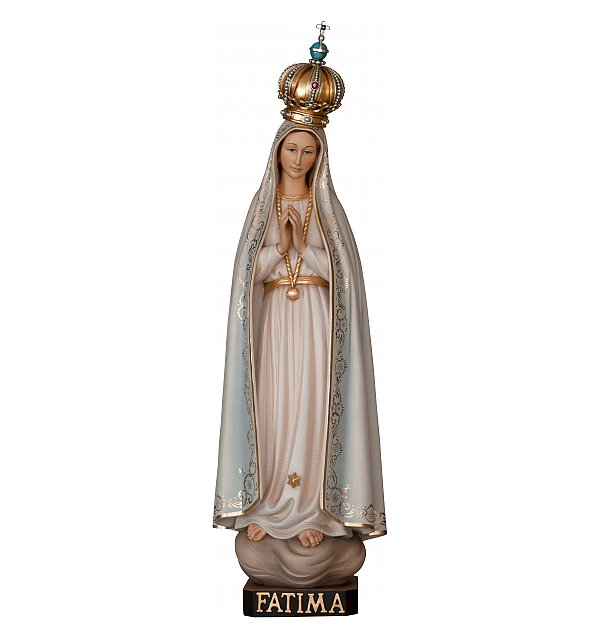 3345 - Our Lady of Fátima Pillgrim with crown wood COLOR_BLAU