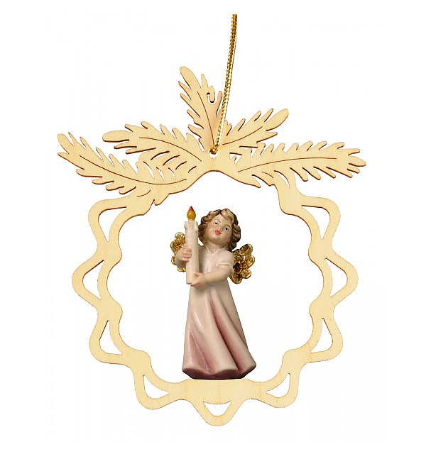 7077 - Round star with angel candle