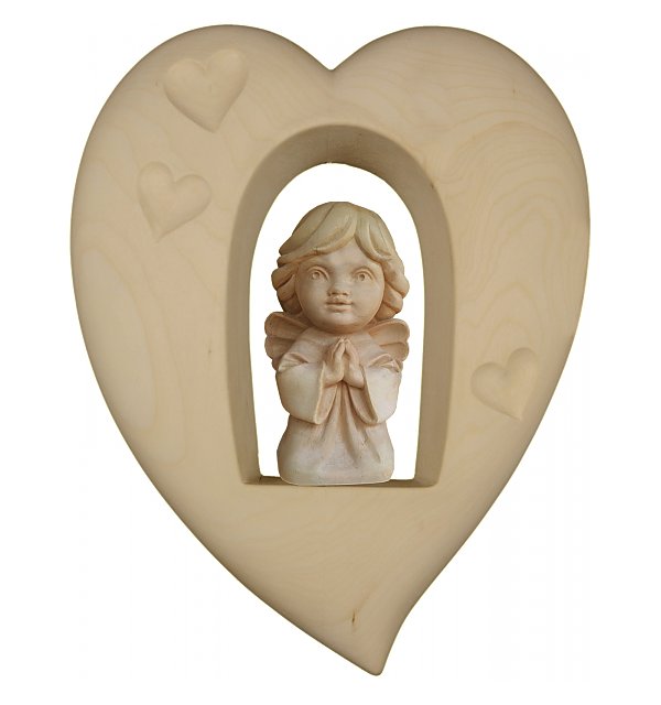 8030 - Guardian Angel in heart in wood NATUR