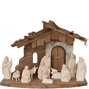 1795 - Morgenstern nativity 10 figurines with Stable