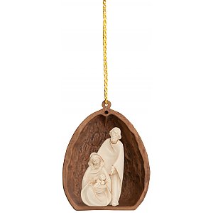 Walnut shell with Holy Family - for the Christmas tree