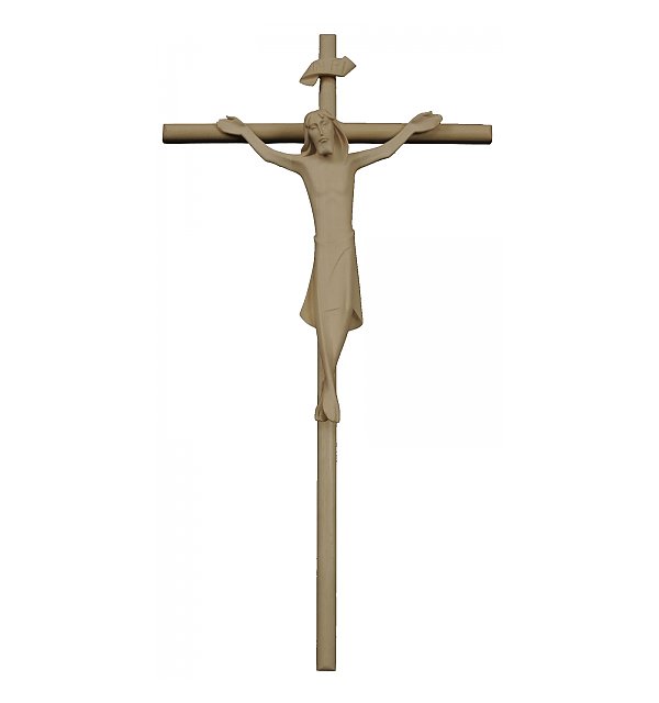3142 - Crocifisso Raffaello, su Croce diritta, in legno NATUR