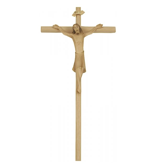 3142 - Crocifisso Raffaello, su Croce diritta, in legno TON2