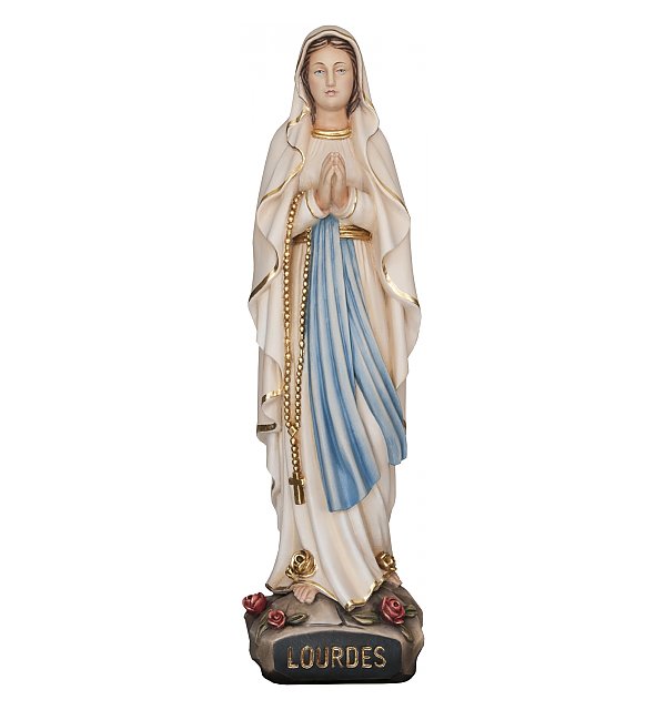 3325 - Madonna Lourdes statua in legno ANTIK