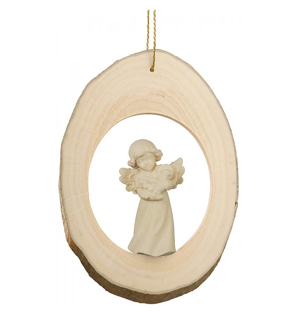 6718 - Fetta di tronco con angelo Mary piccione