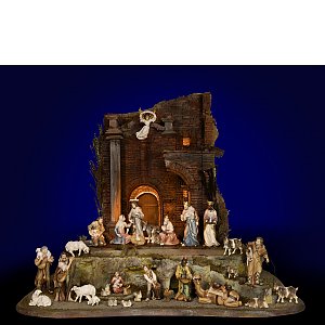 2899 - Presepe Salcher 32 figurine con Capanna Orientale