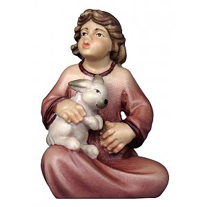 2918 - Bambina seduta con coniglio