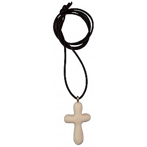 0005 - Collana con Croce in legno acero