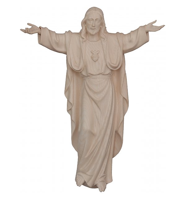 3215 - Herz Jesus Statue hängend - Holzstatue NATUR