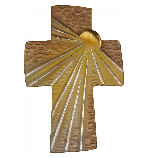 0104 - Gottes Liebe Kreuz, Holz geschnitzt AQUARELL