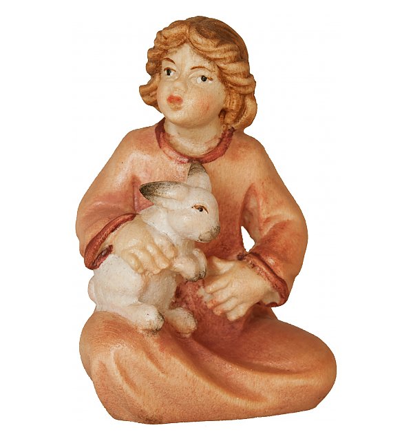 1836 - Mädchen sitzend mit Hase