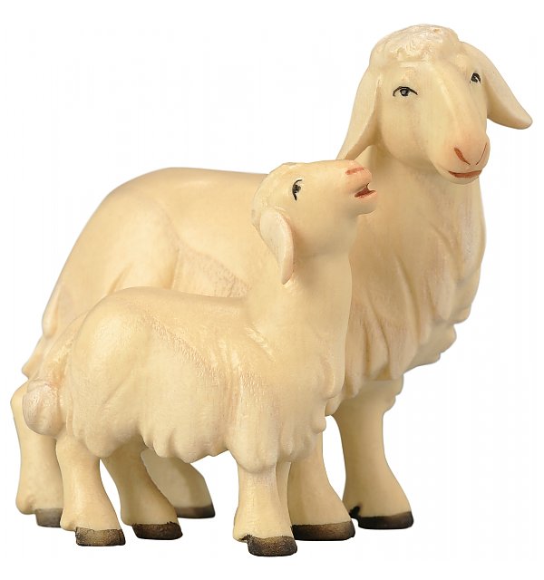1855 - Schaf mit Lamm AQUARELL