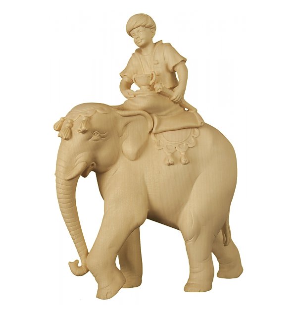 2612 - Elefant mit Reiter NATUR