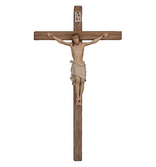 3083 - Kruzifix Classico auf geradem Kreuzbalken AQUA_WEIß