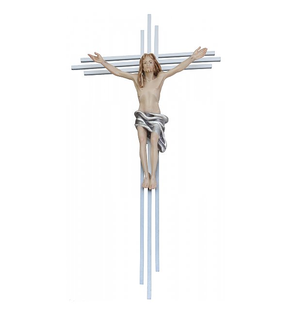 3099 - Kruzifix modern auf Stahlbalken 3Fach