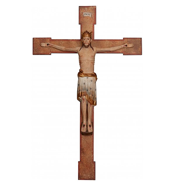 3125 - Kruzifix Christ König romanisch ECHTGOLD