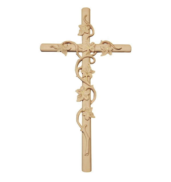 3161 - Kreuz mit Efeuranken, Holz geschnitzt GOLDSTRICH