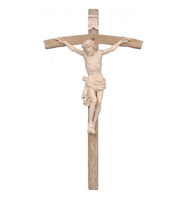 3163 - Dolomitenkruzifix auf gebogenem Kreuzbalken NATUR