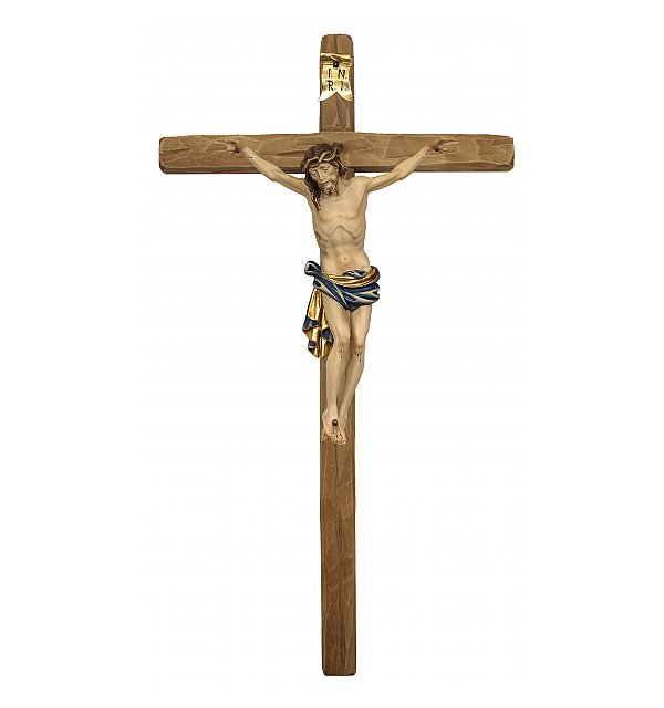 31631 - Dolomiten Kruzifix mit geradem Kreuzbalken COLOR_BLAU