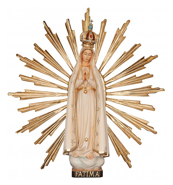 33457 - Madonna Fatima mit Krone und Strahlenkranz