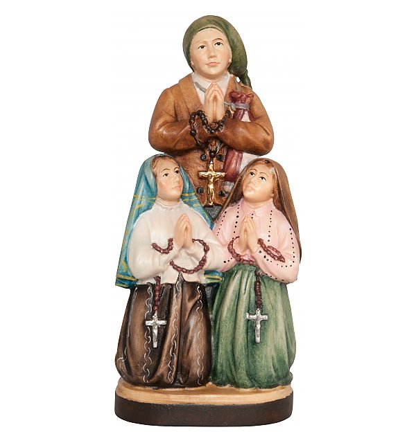 3350 - Drei Hirtenkinder von Fátima Holz statue