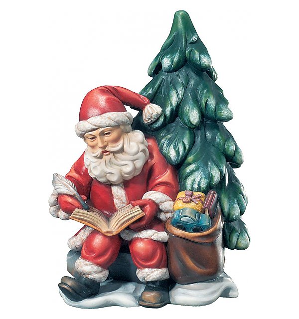 KD9002 - Weihnachtsmann mit Buch und Baum