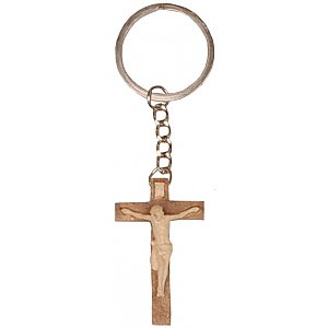 0030 - Schlüsselanhänger - Jesus Kreuz in Holz