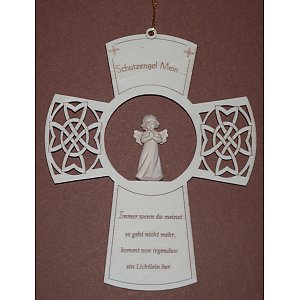 3191 - Kinderkreuz mit Engel betend, Holz
