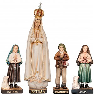 33455 - Madonna Fatimá der Pilger mit Krone und Kinder
