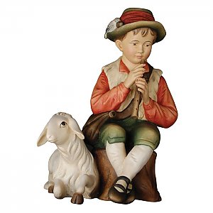 KD155013 - Hirt sitzend mit Flöte  und  Schaf