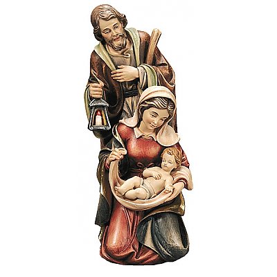 Weihnachtskrippenblöcke - Heilige Familie  - Holz geschnitzt