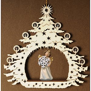 7034 - Weihnachtsbaum mit Engel Schneeflocke