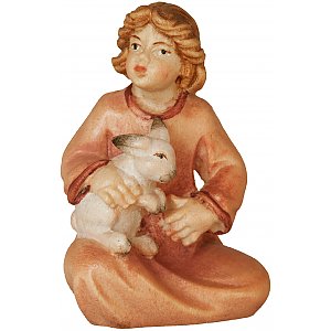1836 - Mädchen sitzend mit Hase