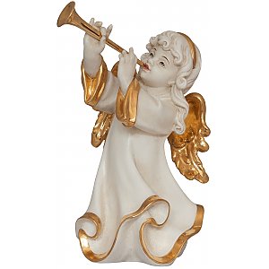 5350W - Alpin Angel with trompet in ivory color