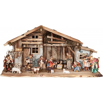 Christmas Nativity in wood - complete set