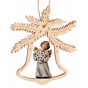 7054 - Bell with angel snowflake