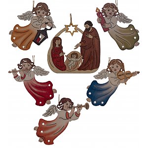 9620 - Set Laser colored both parts with 5 angels and fam