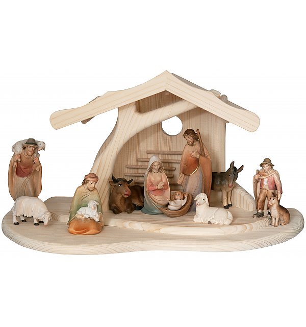 27632 - Christmas nativit with 12 Morgenstern Figures AQUARELL