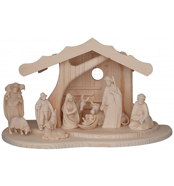 27632 - Christmas nativit with 12 Morgenstern Figures NATUR