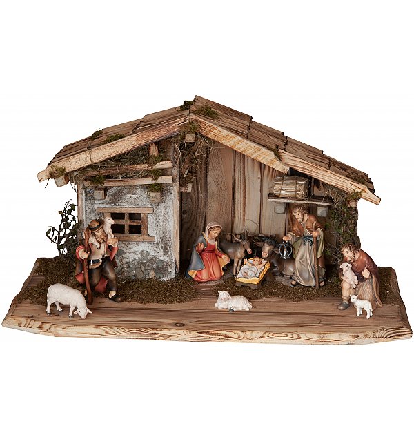 27023 - Christmas crib Rasciesa with 11 Betlehem Statues COLOR